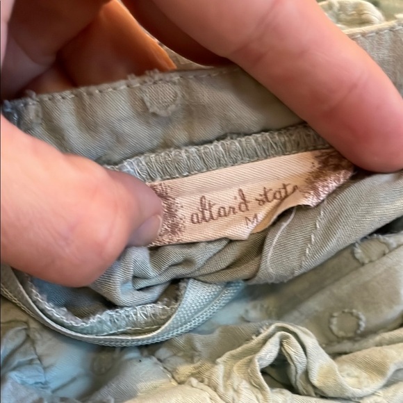 Altar'd State Green Ruffled Mini Dress Plunge Neckline - Picture 6 of 6